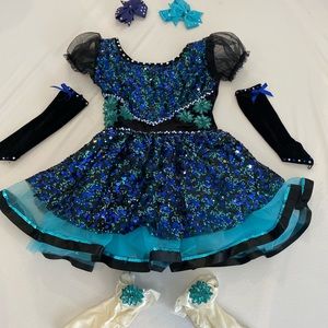 Black and Blue XL Child Costume